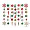 52ct. Holiday Deluxe Shatterproof Christmas Tree Ornament Box Set